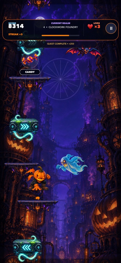 Jack-O-Lantern Jump App Store screenshot 2